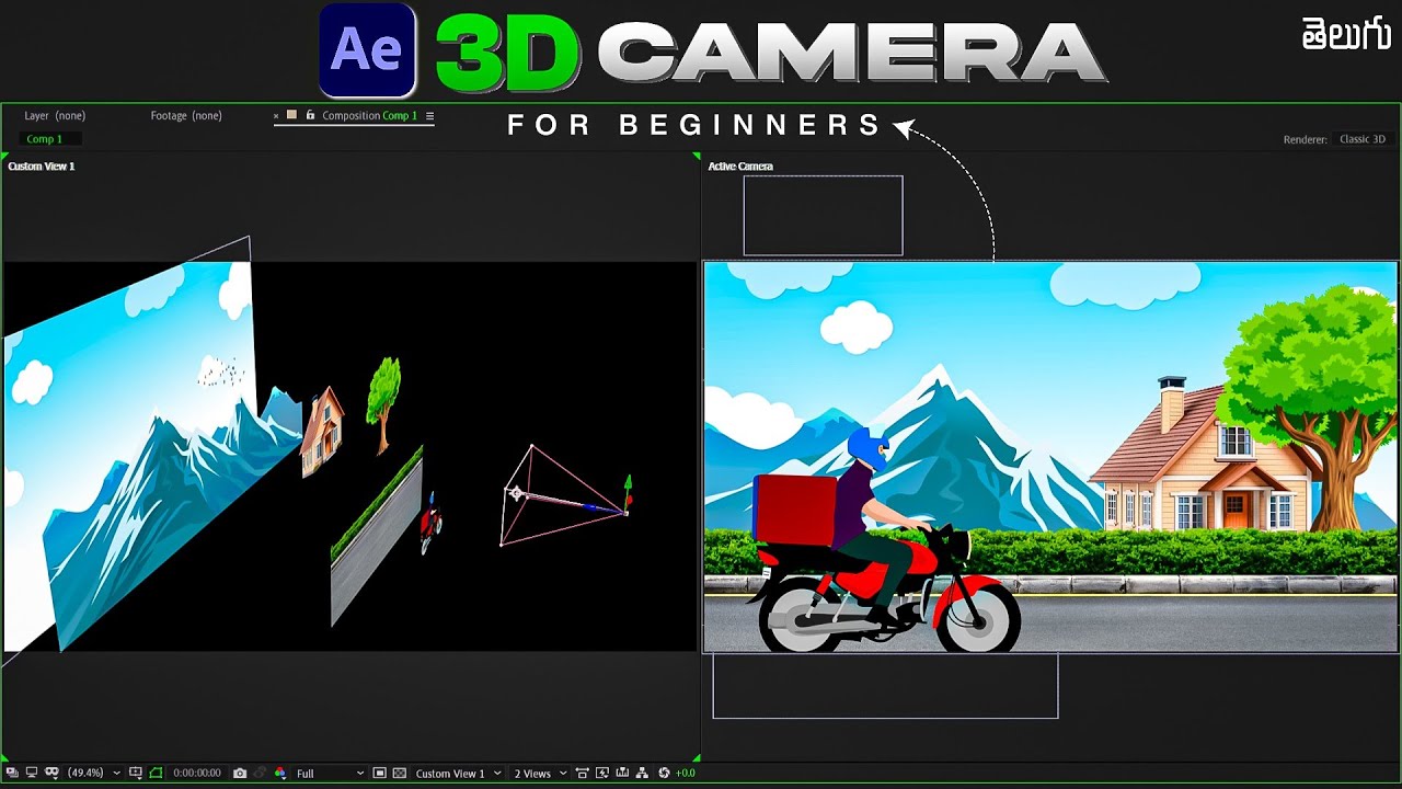 3D Camera Concept & Tutorial aftereffects for Beginners || Aftereffects ...