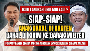 ANAK-ANAK NAKAL DI BANTEN BAKAL DIKIRIM KE BARAK MILITER, IKUTI LANGKAH KDM? | PANDEGLANG TV