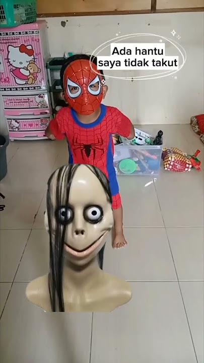 Kemunculan spiderman cilik pembasmi hantu #spidetman #hantu #ondel