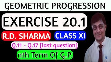Geometric progressions class 11 - G.P. - rd sharma exercise 20.1 - nth Term from beginning / end GP