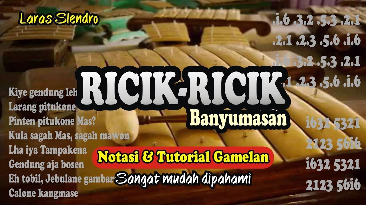 Notasi Ricik Ricik Banyumasan Slendro