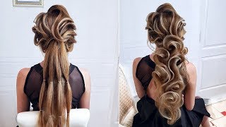 Beautiful hairstyles step by step. Wedding hairstyle. The picture on the hair