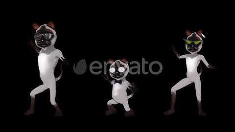 Cat Family Loop Dance | Motion Graphics - Envato elements