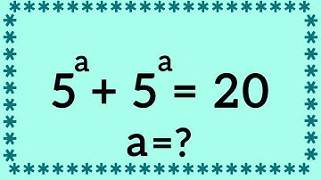 Brazil | Can you Solve this?? | A Nice Exponential Equation | Solve for a?? |