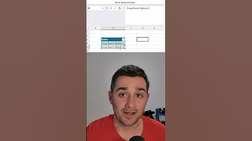 How to create a drop down in Microsoft Excel