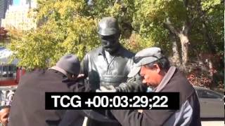 2013 NYC MARATHON FRED LEBOW STATUE MOVE WITH TIME CODE MOV
