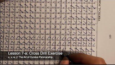 Lesson 7a: Cross-drill Exercise | #cursive #handwriting #penmanship #amsr