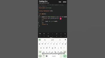 #29 - Print 1 to 50 Odd Numbers using for loop in C++ Program#cpp#basicofcoding#coding#oddnumbers