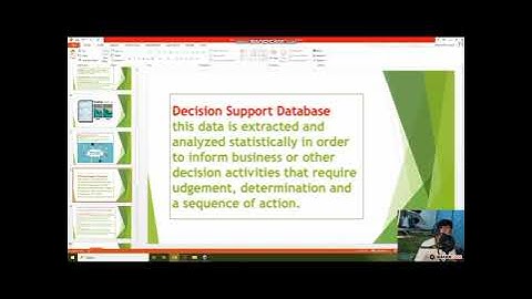 creating short video about Special Purpose Database, Decision Support and Knowledge Management.