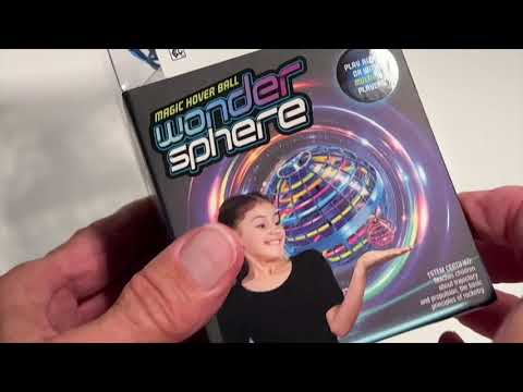 Unboxing the flying Magic Hover Ball Wonder Sphere Boomerang Ball