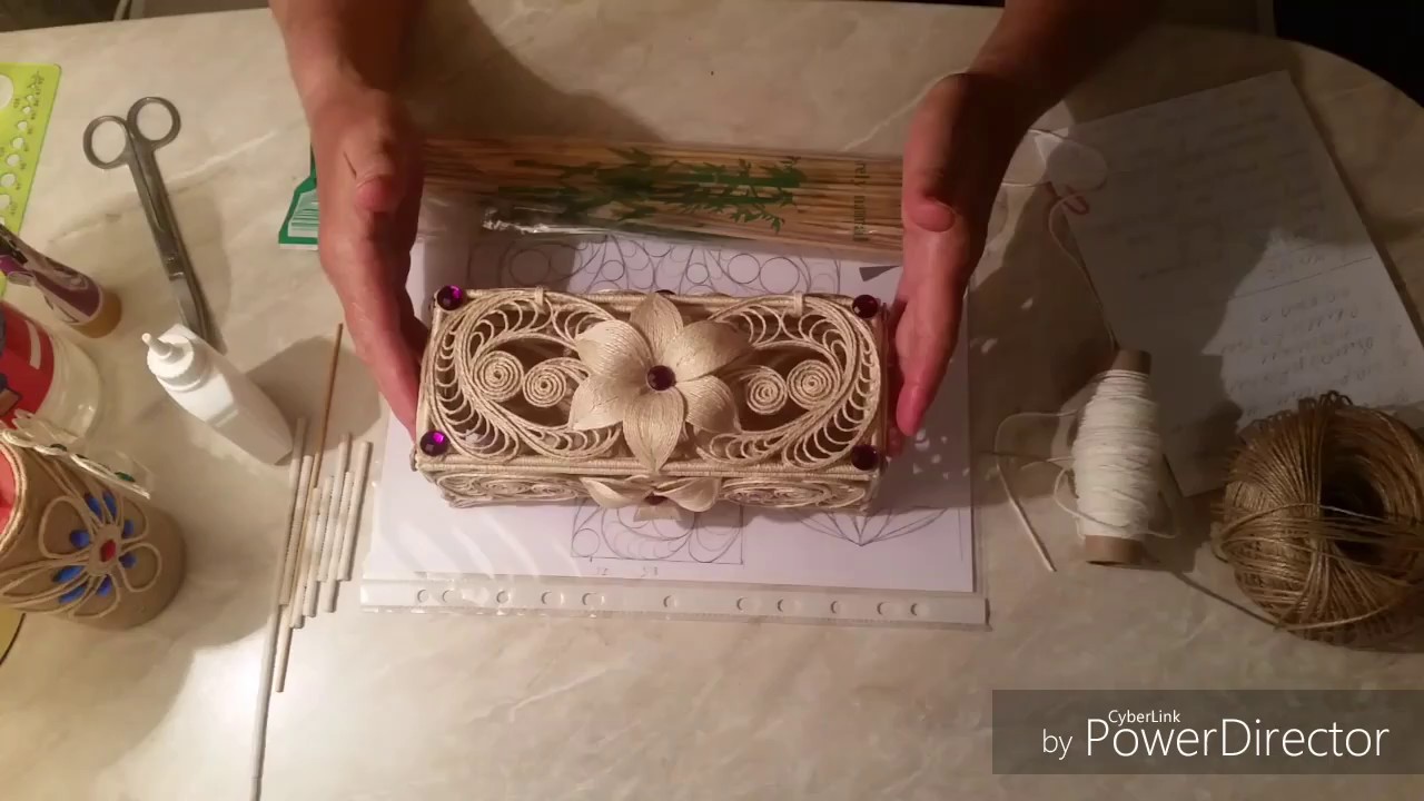 Делаем ХЛЕБНИЦУ-Кухонный декор своими руками/Пластика из джута с элементами филиграни.
