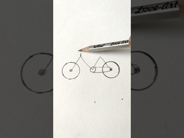how to draw a cycle | easy drawing 🤯 #shorts #drawing class=