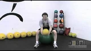 D-Ball Slam Ball Snatches While Seated on Stability Ball