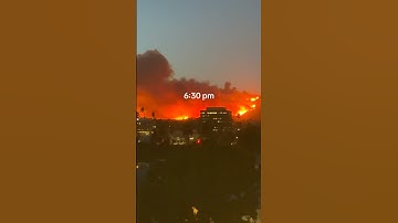 TIMELAPSE FOOTAGE OF THE LA FIRE!🔥😨#shorts