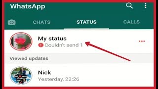 How to fix whatsapp status couldn't send problem in hindi