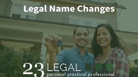 Legal Name Changes | Real Estate Transaction | Wills & Trusts | Ben Weaver with 23 Legal