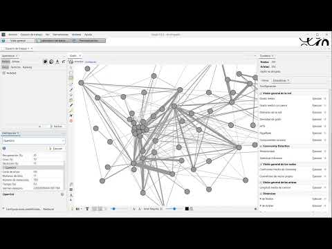 Gephi: aplicación de layouts | 7/8 | UPV