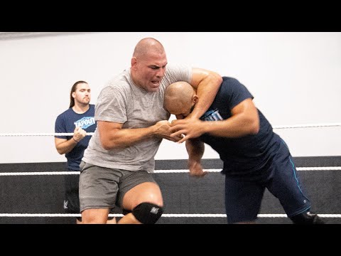 Cain Velasquez trains at the WWE Performance Center