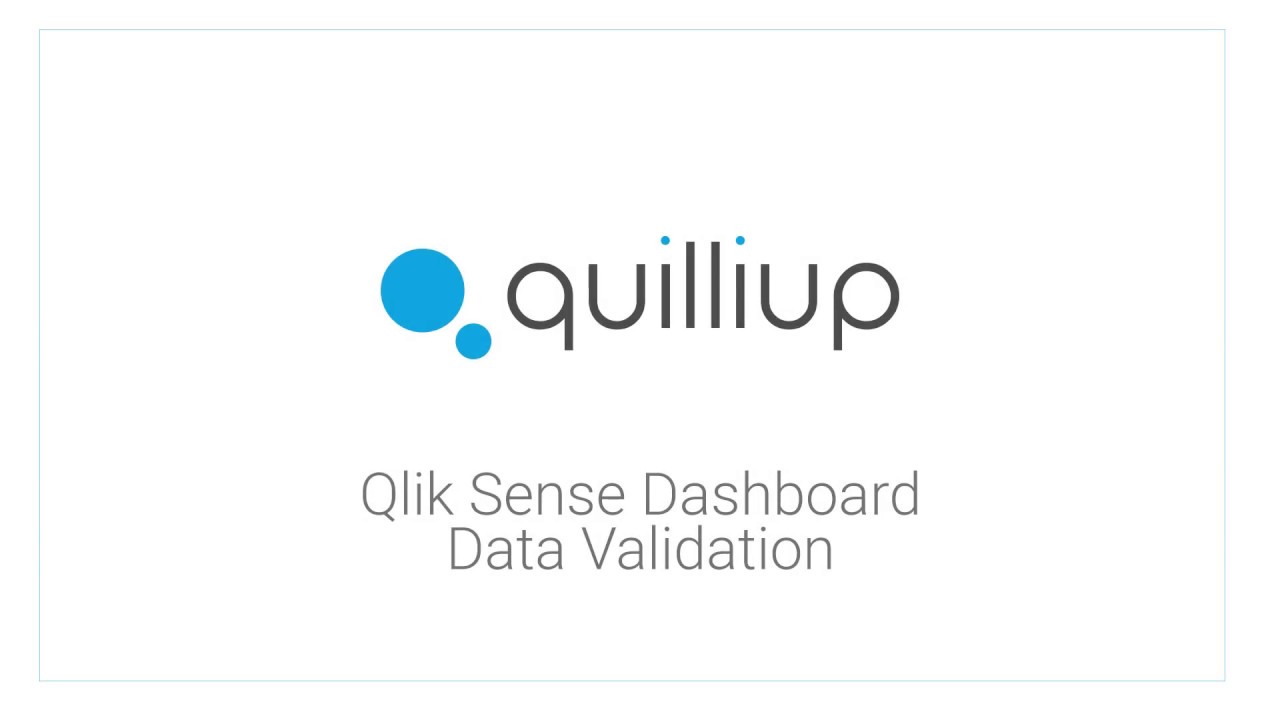 Qlik Sense Dashboard Validation - YouTube