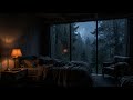 Soothing Rainfall at the Window in Dark Bedroom | Instantly Calm Your Mind