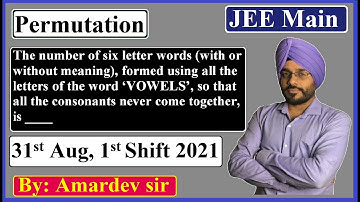 The number of six letter words (with or without meaning), formed using all the letters of the word..