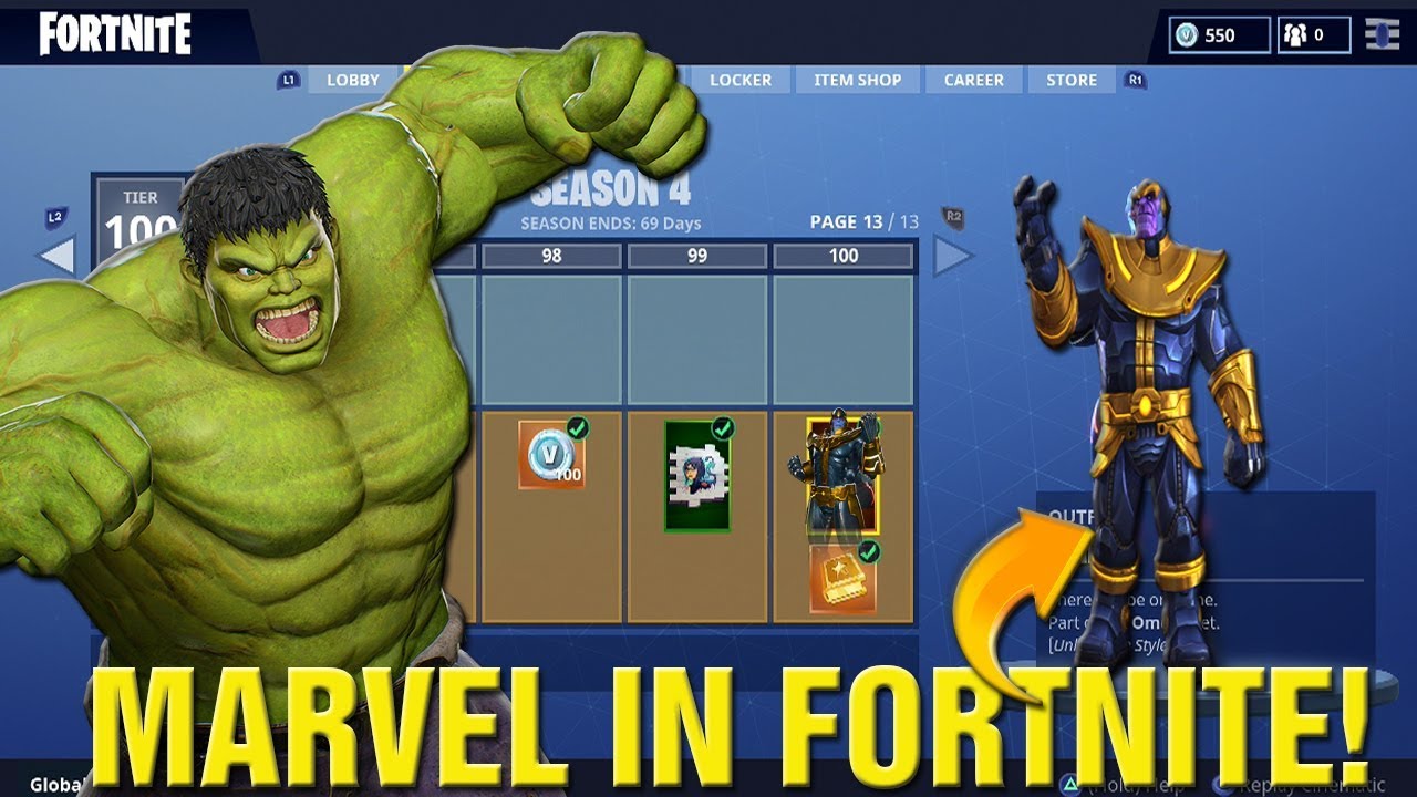 fortnite play as thanos in season 4 update thanos gameplay marvel avengers infinity war mode - fortnite season 4 thanos