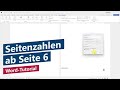 Word Seitenzahlen ab Seite 6 (beginnend mit 1) – Formatierung für wissenschaftliche Arbeiten