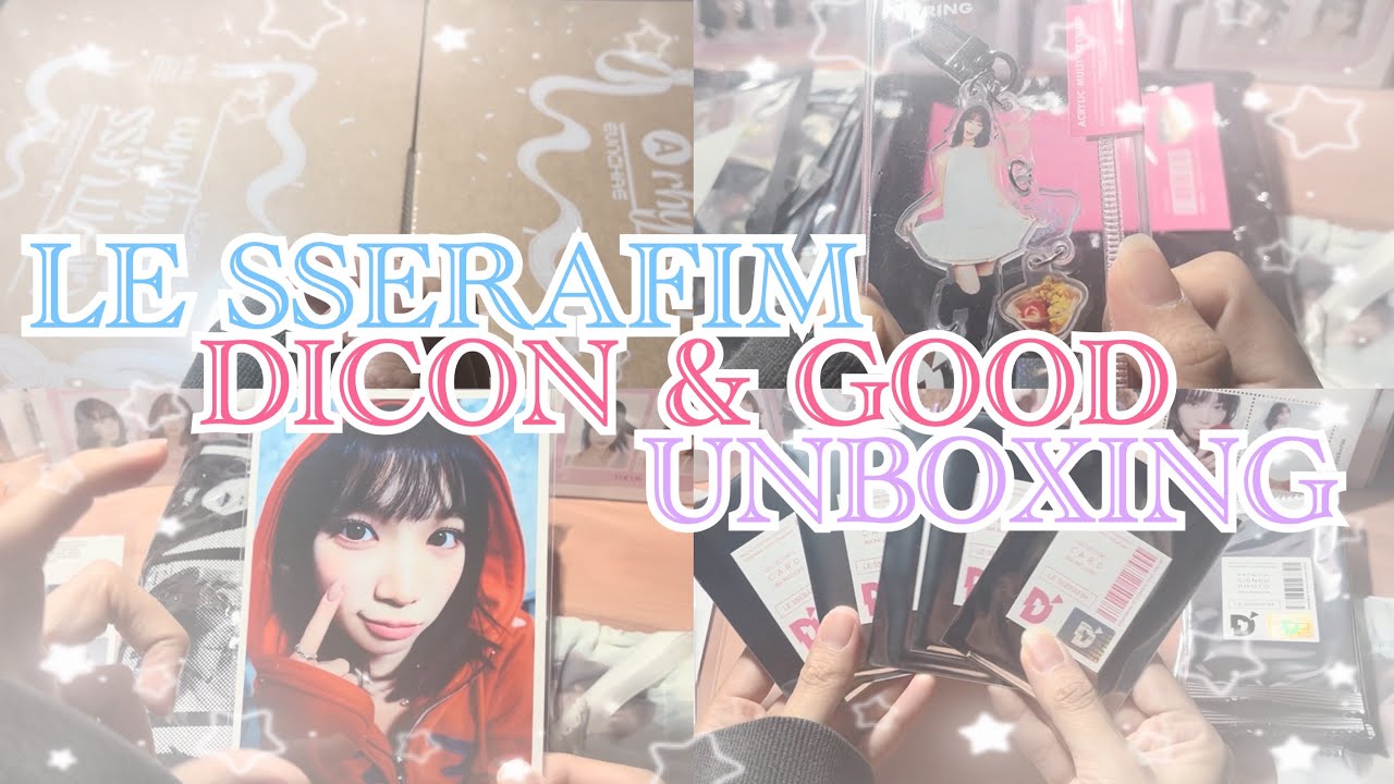 LE SSERAFIM DICON & pop-up good unboxing / Cheches are so cute