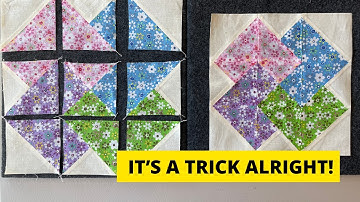 How to make the CARD TRICK quilt block the EASY way!