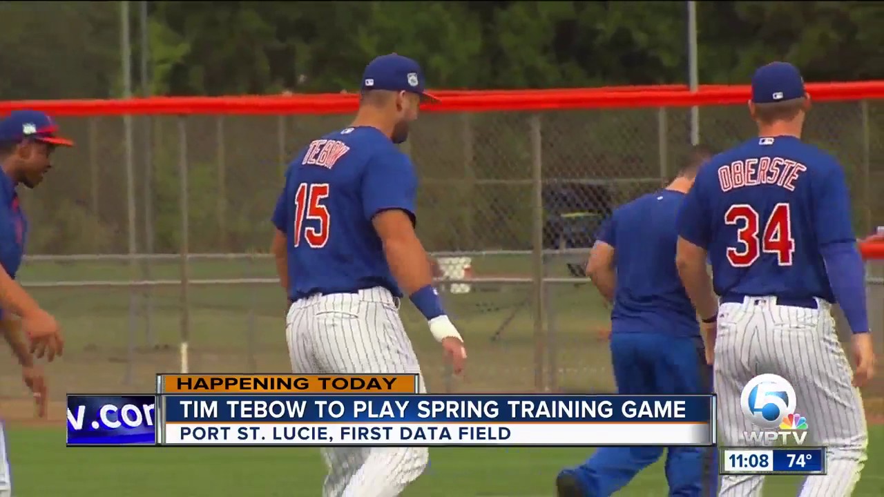 Tim Tebow expected to make debut with St. Lucie Mets Tuesday night