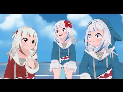 MMD : Everybody!! [Gawr Gura]
