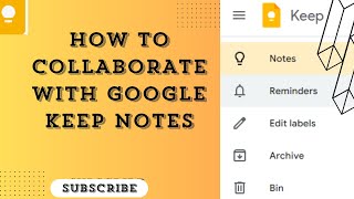 How to collaborate with Google Keep notes