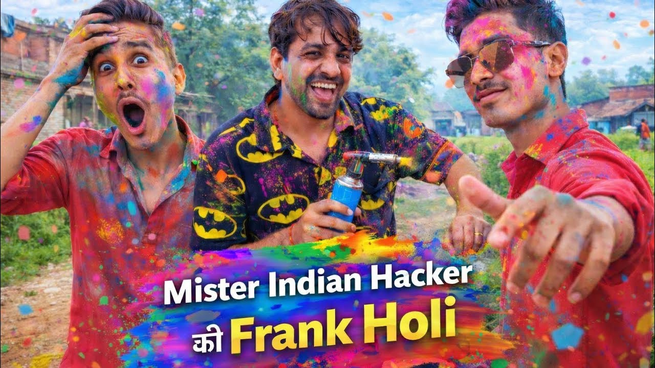 Mister Indian Hacker ke sath Holi ka Frank Vlog#SundayVlog#GaonKiZindagi# 🫟 #Holi#fep#YouTube viral 