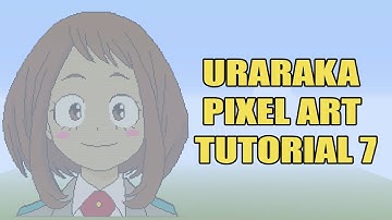 Minecraft Ochako Uraraka Pixel Art Tutorial 7 FINAL (My Hero Academia)