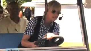 ellen hijacks a warner bros studio tour tram