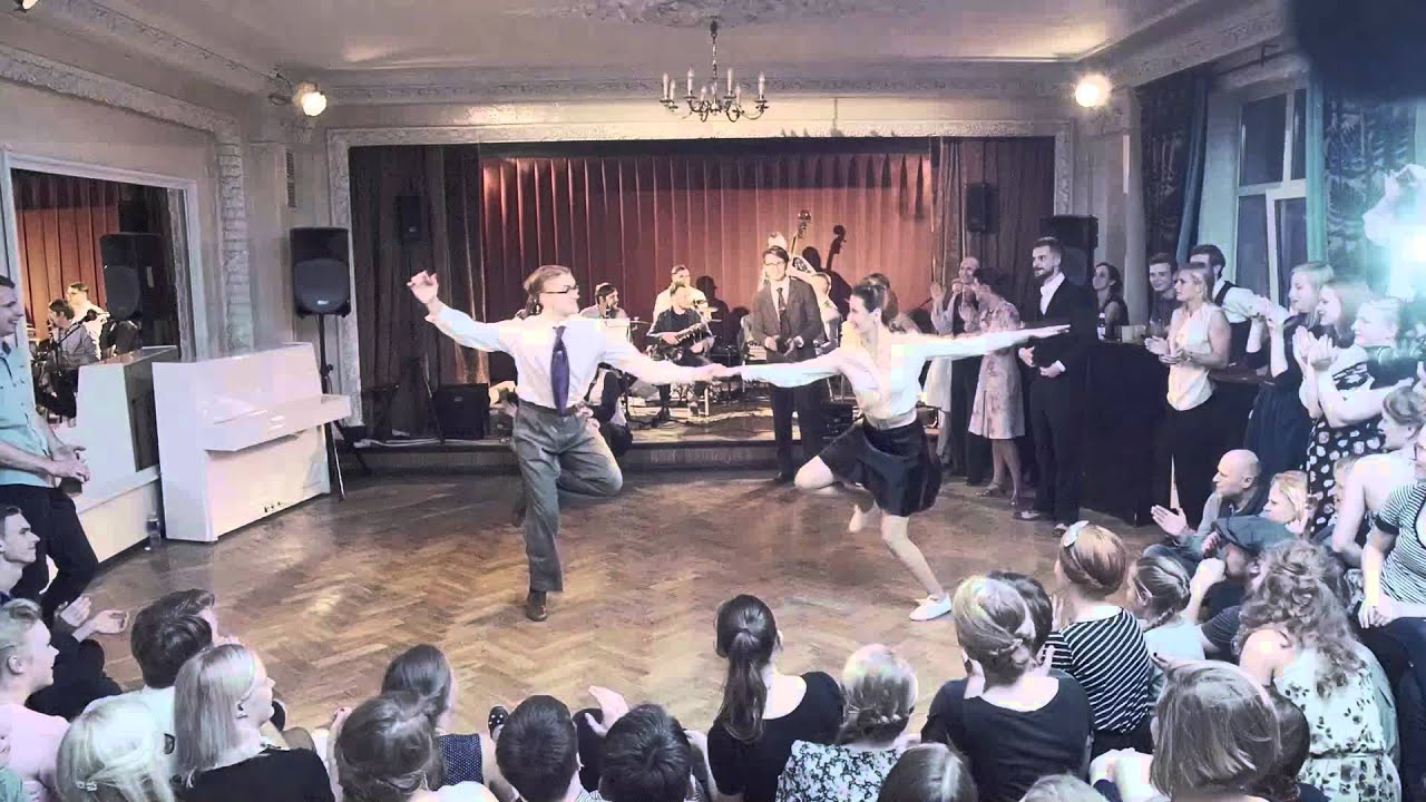 Lindyhop.lt club teachers' presentation with Home Jazz Band