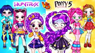 Kpop Demon Hunters Huntrix Vs Poppy Playtime  Who Wins The Glow Up  Diy Fashion Paper Dolls