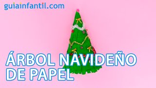 Cómo hacer un árbol de Navidad de papel | Manualidades infantiles