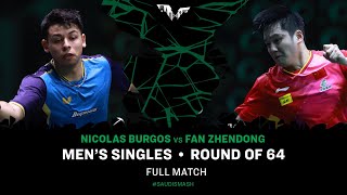 FULL MATCH | Nicolas BURGOS vs FAN Zhendong | MS R64 | #SaudiSmash 2024