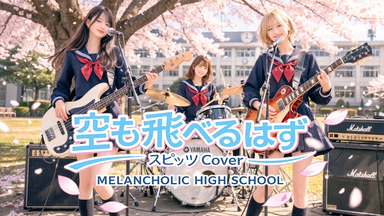 【AI女子高生バンドCover】空も飛べるはず（スピッツ）/ MELANCHOLIC HIGH SCHOOL 