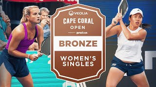 Kate Fahey vs Chao Yi Wang at the Veolia Cape Coral Open