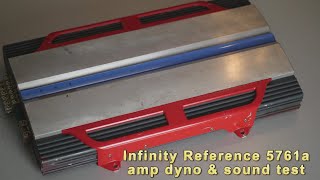 Infinity Reference 5761a old school 6 channel car audio power amplifier sound test & amp dyno
