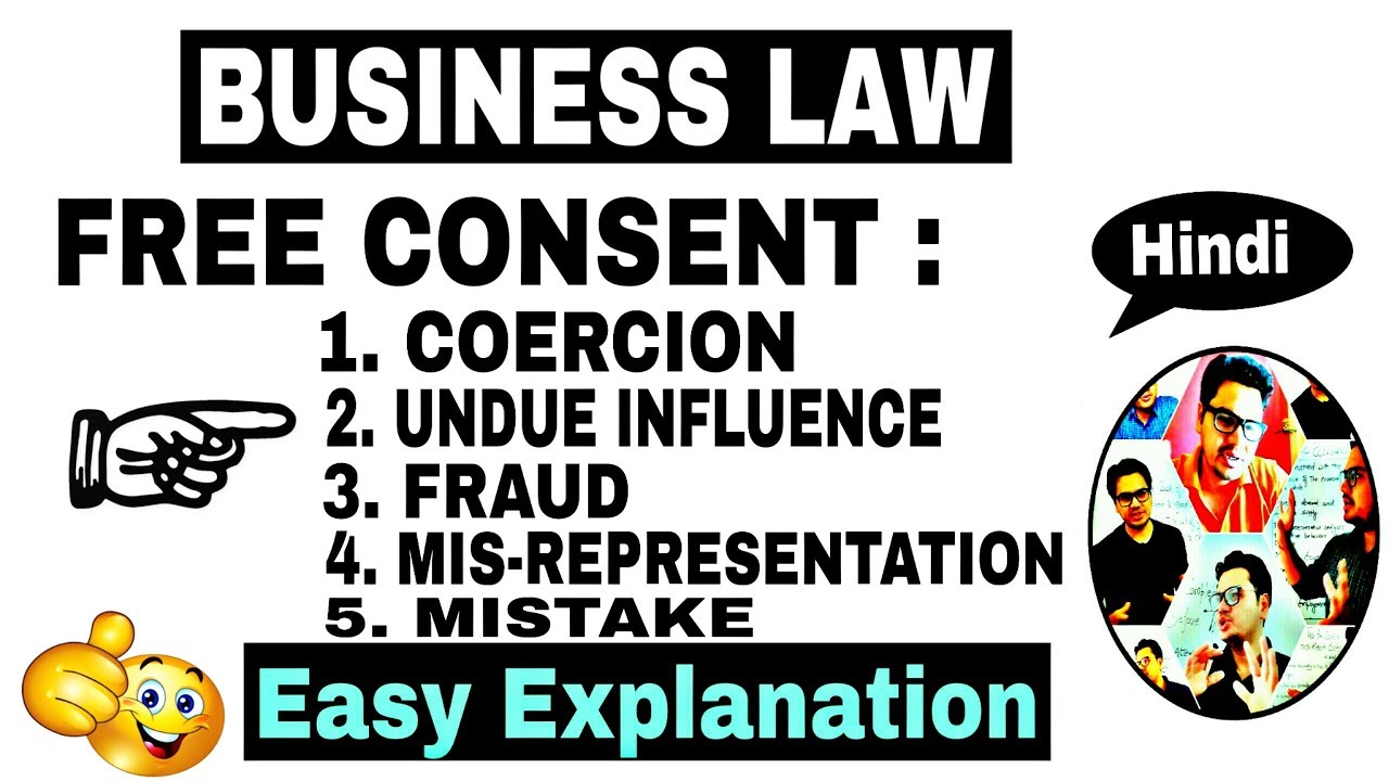 Video 51 Free Consent Business Law By Sunil Adhikari Youtube