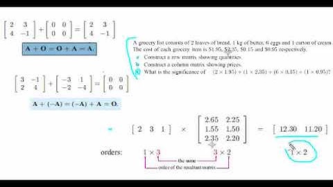 Conformability and Basics of Matrix Multiplication