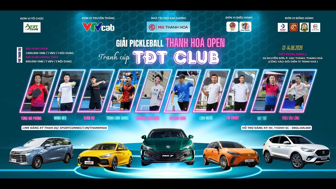 🏆 TRỰC TIẾP: GIẢI PICKLEBALL THANH HÓA OPEN