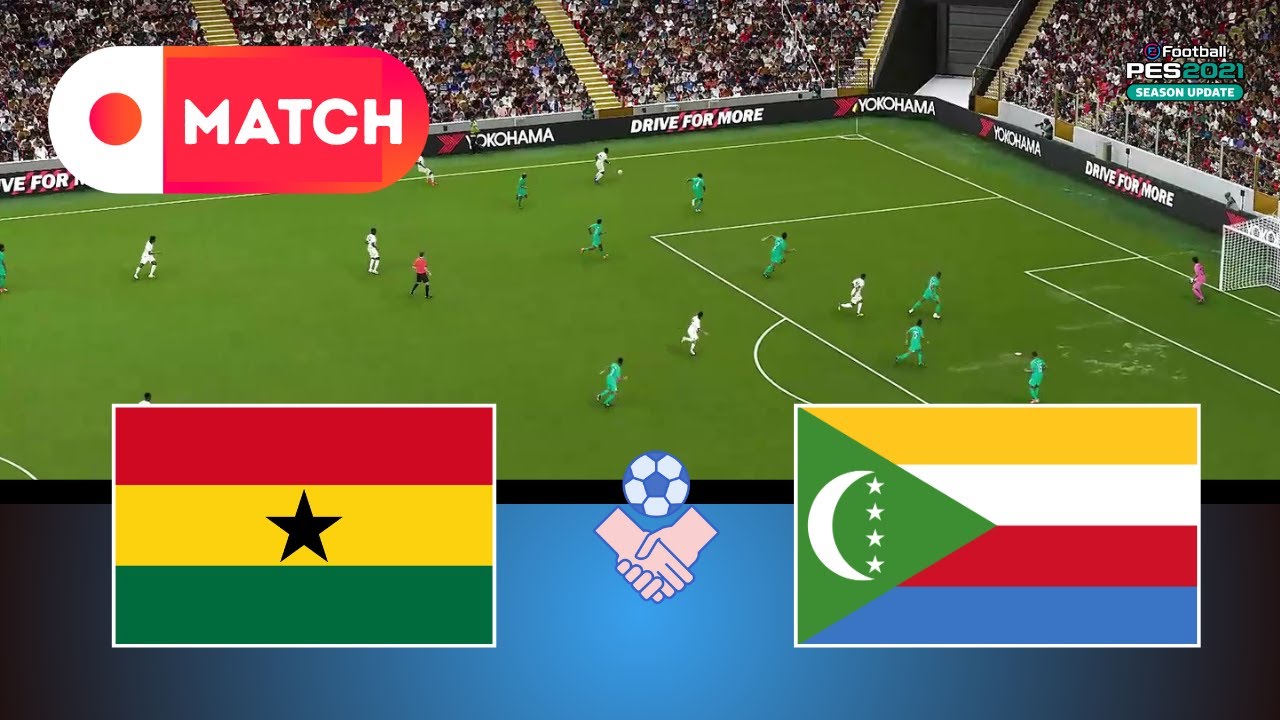 GHANA vs COMOROS | World Cup Qualifying 2025 Match Simulation | eFootball Pes 21 Gameplay