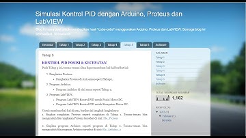 Kontrol PID pada Motor DC Enkoder: Simulasinya menggunakan LabVIEW, Arduino dan Proteus (Bag. 5)