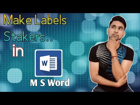 How to make labels stalkers in MS word // Best Knowledge // Shorya Computers