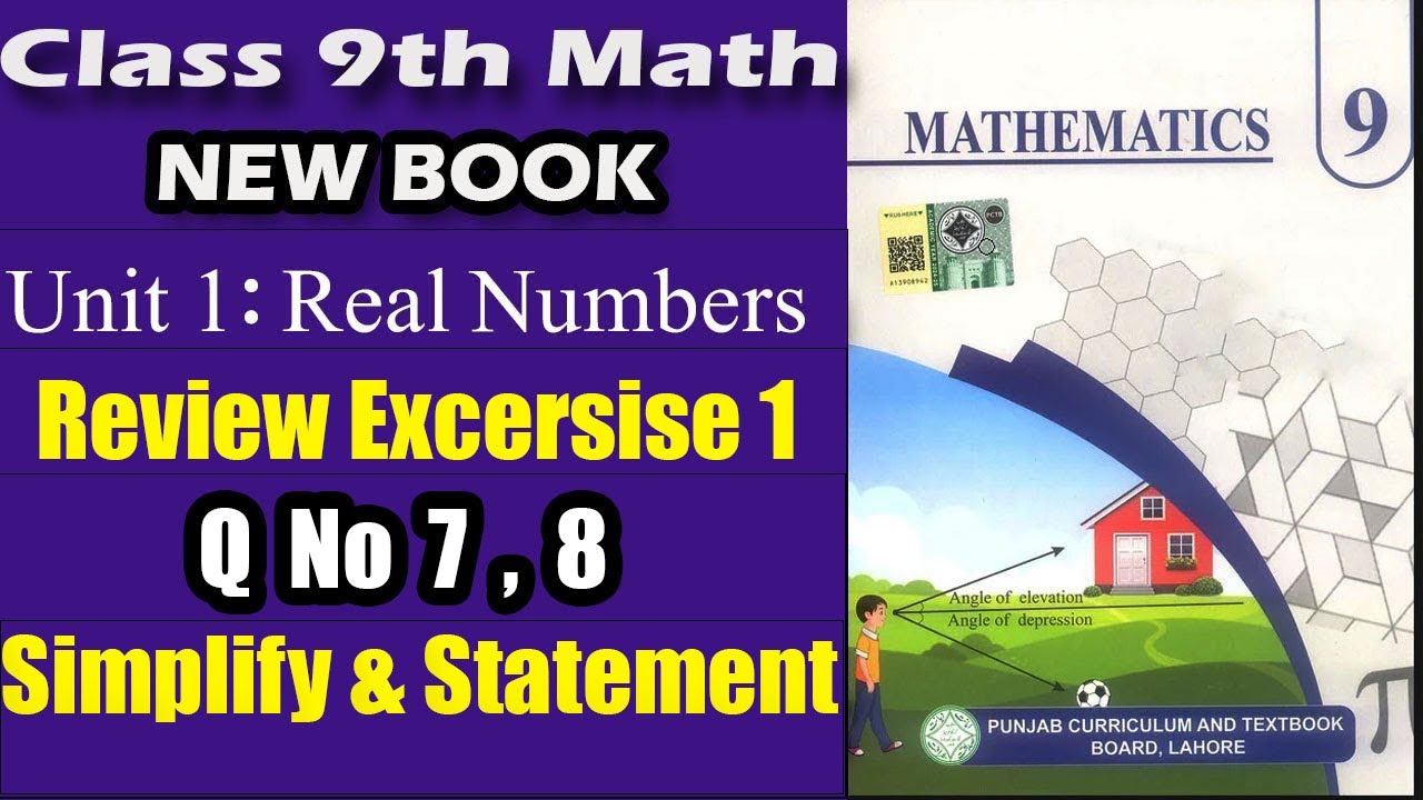 Review Exercise question Question No 7&8 Solution | Class 9th Math New ...