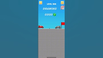 draw bridge puzzle game play level 908 #gaming #drawing #Shorts